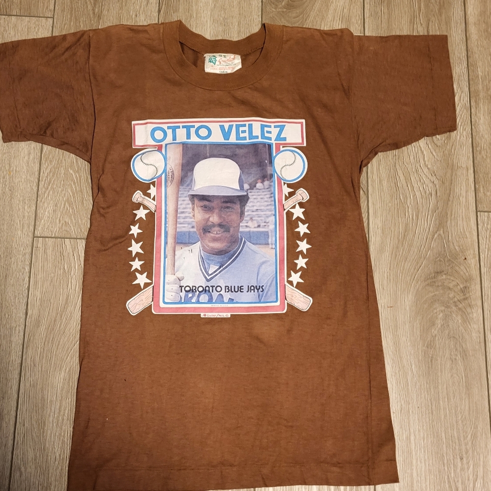 1977 Frist Team Toronto Bluejays Otto Velze Promo Tee Some Flaws